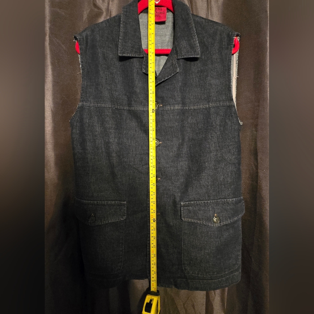 Men's Charcoal Denim Vest